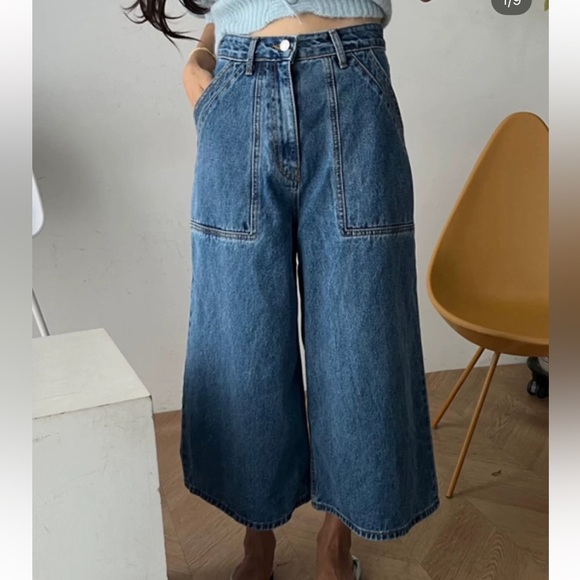 MAEVE Anthropologie Denim Culottes - Picture 1 of 5